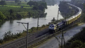 railways running on track