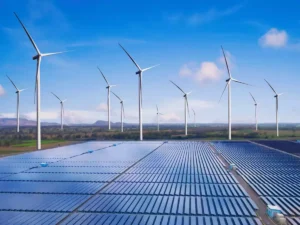 windmill and solar panel