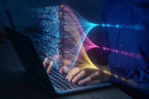 man using laptop