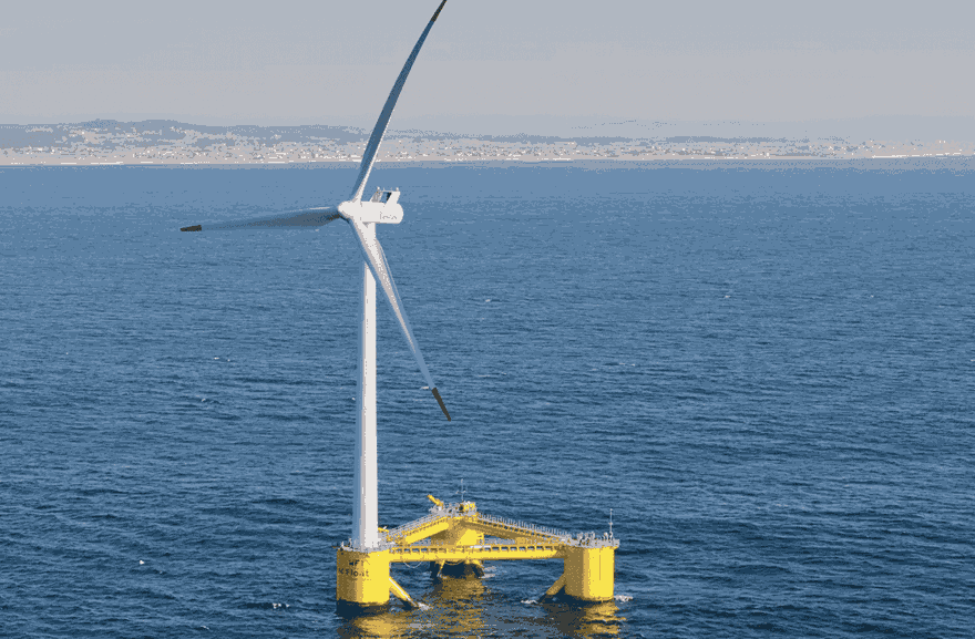 image about windmill in the ocean