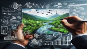 graphic image about sustainability and innovation