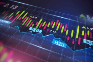 image shows Gradient stock market concept