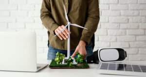 image shows man working for environment projects