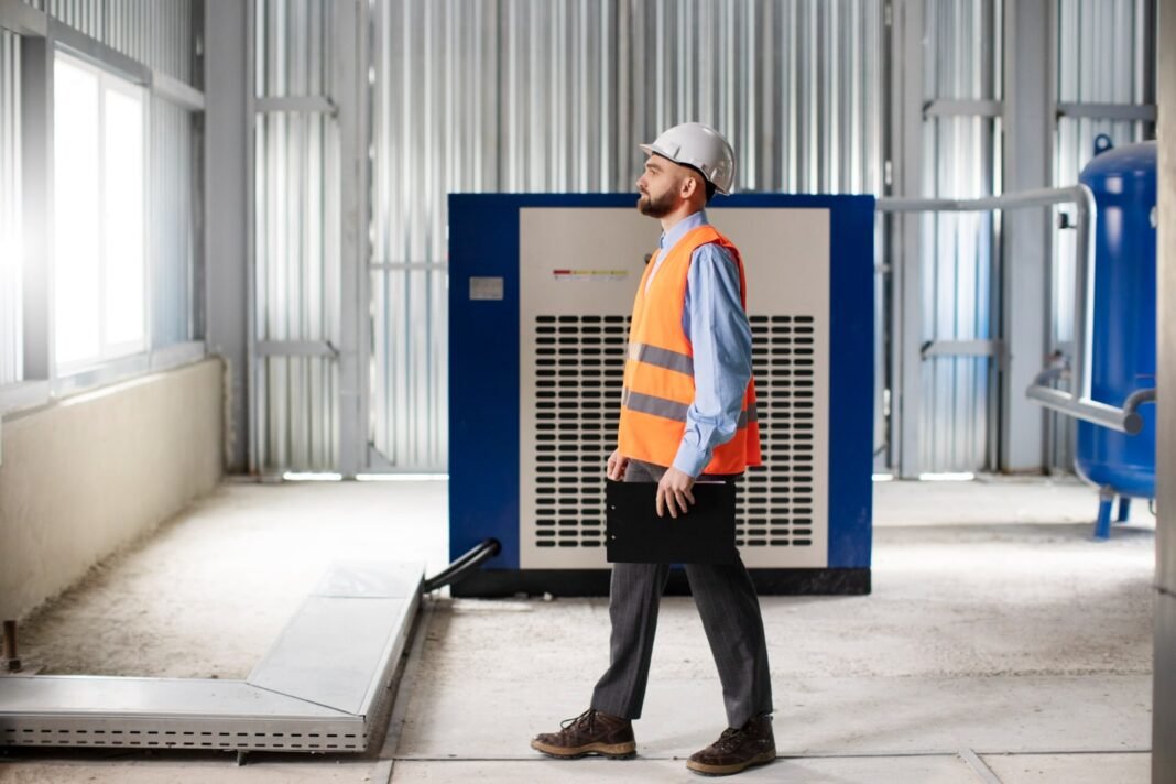 image about Person working in building
