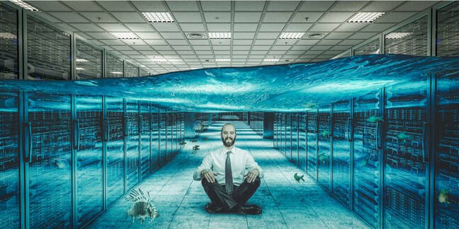 This image about man under water