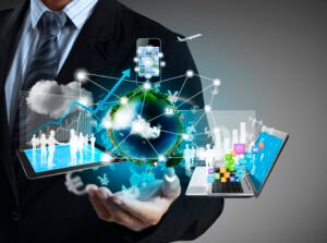 This image about man holding some graphical design