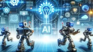 image about robot are running 