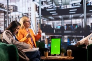 image about Group of diverse colleagues sharing ideas