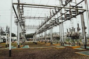 image about high voltage electric power station