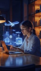 image about women working on laptop for airplane managment